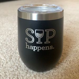 Sip happens. Wine Tumbler 12 oz